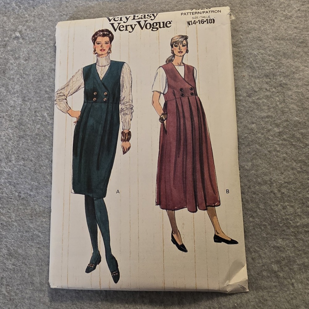 Vogue Very Easy Very Vogue 7926 Women's Dress Sewing Pattern Size 14-18